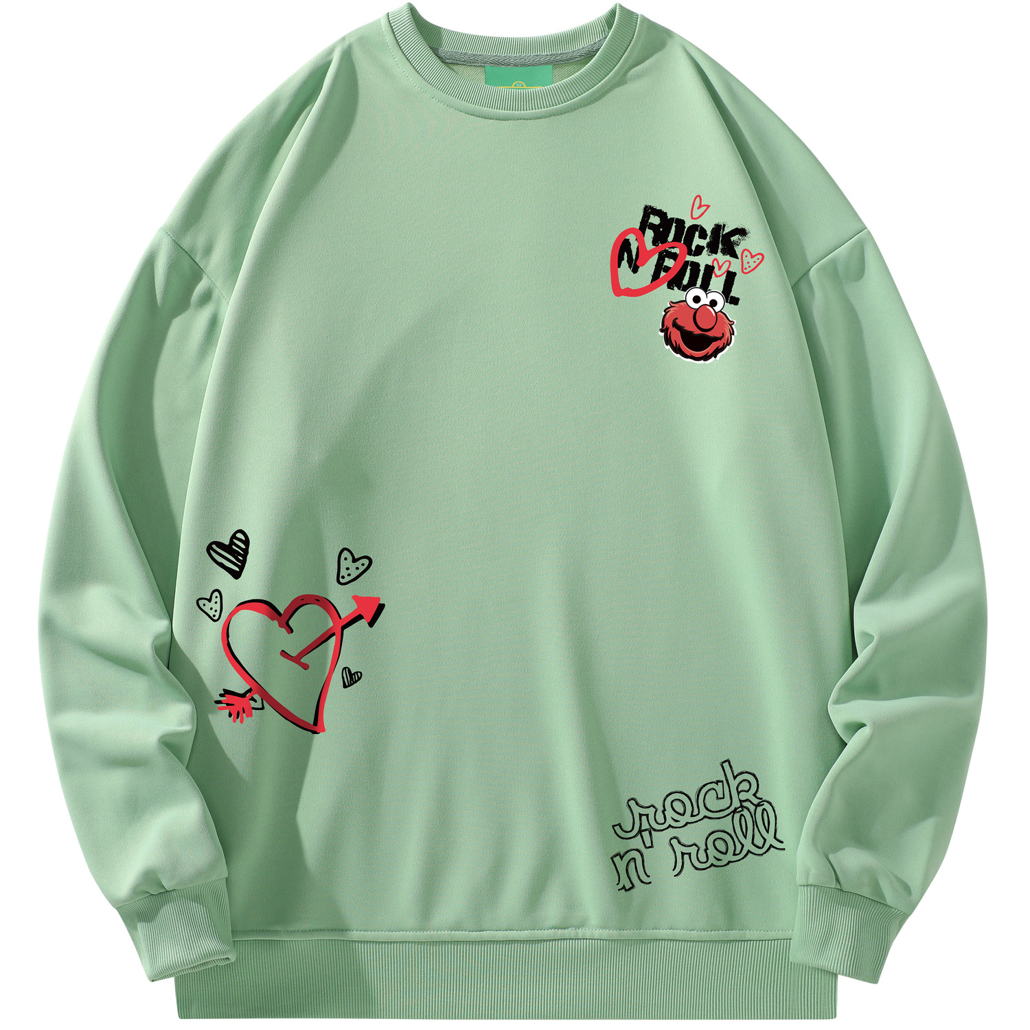 

Унисекс свитшот SESAME STREET, светло-зеленый