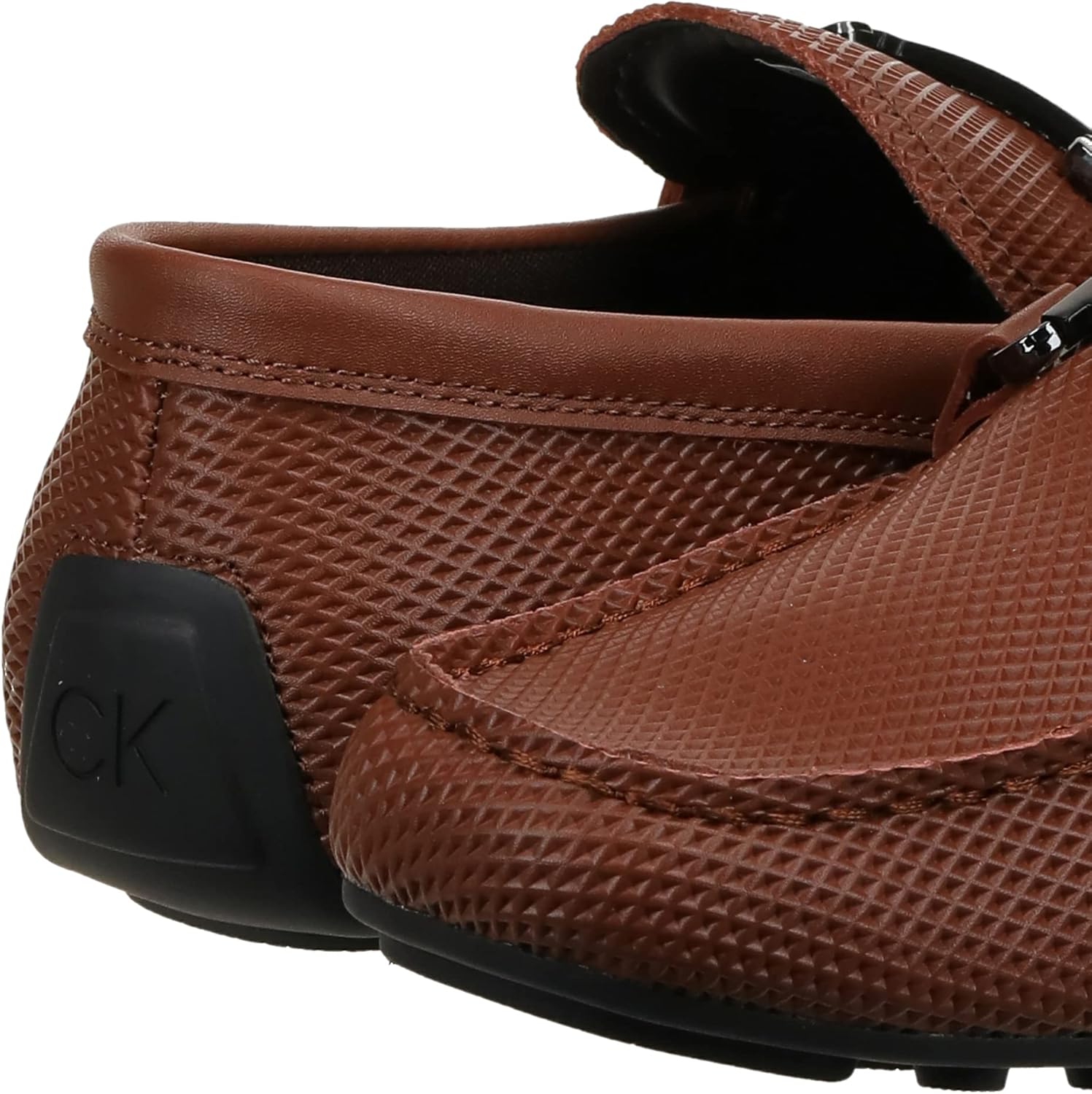 Мужские лоферы Calvin Klein Ori Driving Style, Cognac Perf Leather 210 — фото 3