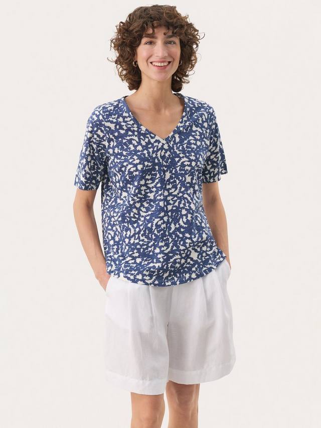 

Топ с V-образным вырезом Curlia Abstract Part Two, Oceana/White