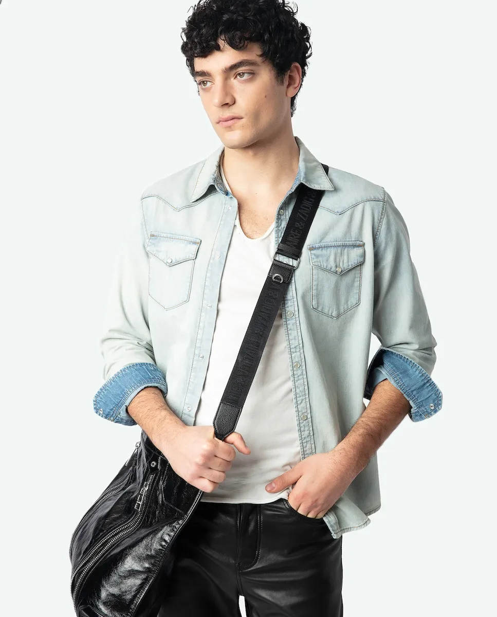 

Мужская джинсовая рубашка Saby с длинными рукавами Zadig & Voltaire, голубой