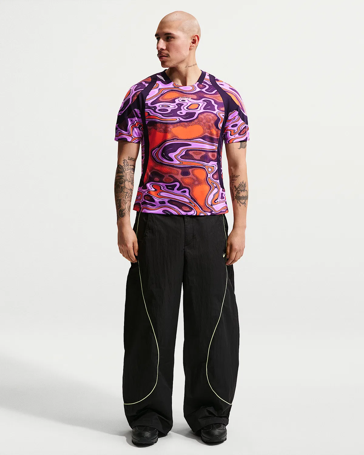 Мужская футболка с коротким рукавом Nike Project F.R.O.G. Liquify, Total Orange/Purple Dynasty/Tangerine Tint — фото 4