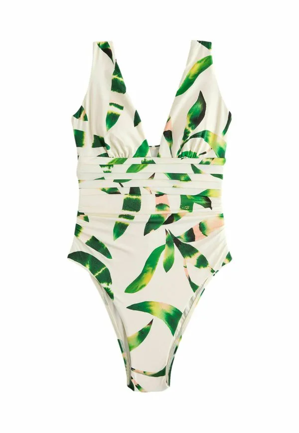 

Купальник прямого кроя с глубоким вырезом и эффектом утягивания живота. Mint Velvet, Green White Palm, Белый, Купальник прямого кроя с глубоким вырезом и эффектом утягивания живота. Mint Velvet, Green White Palm