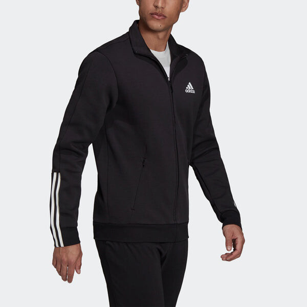 Куртка m dk tj athleisure casual sports stand collar jacket black Adidas, черный — фото 3
