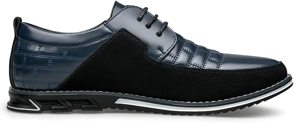 

Мужские классические туфли широкого размера, удобные туфли-слипоны, модные деловые повседневные оксфорды, мягкие лоферы, дерби для работы в офисе, вождения и прогулок DMGYCK, синий