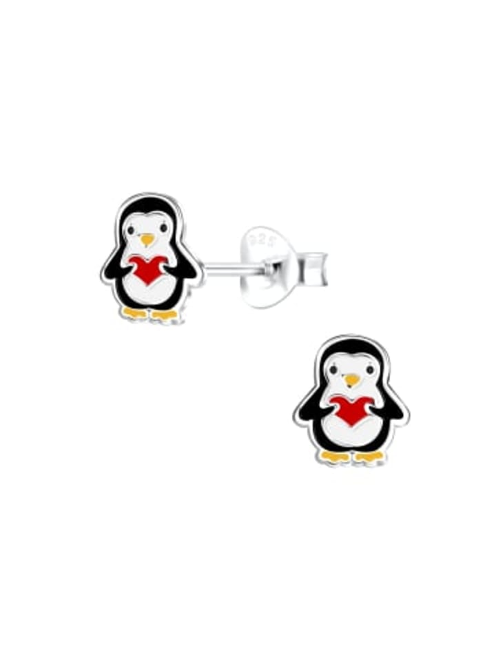 

Alexander York Серьги-гвоздики в виде красных пингвинов из серебра 925 пробы, комплект из 2 штук