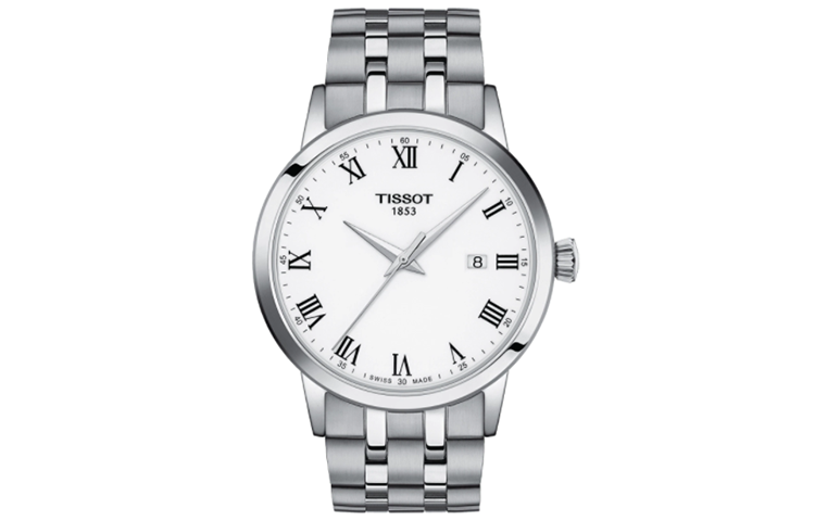 

TISSOT Мужские кварцевые часы серии Mengyuan с белым циферблатом, 42 мм, T129.410.11.013.00