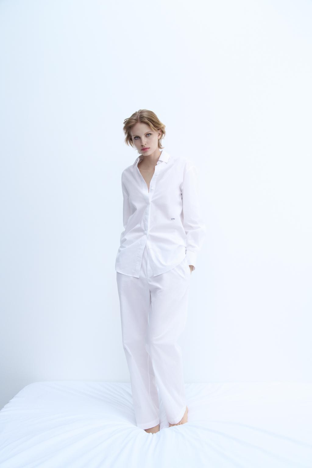 

Брюки из 100% хлопка ZARA, белый