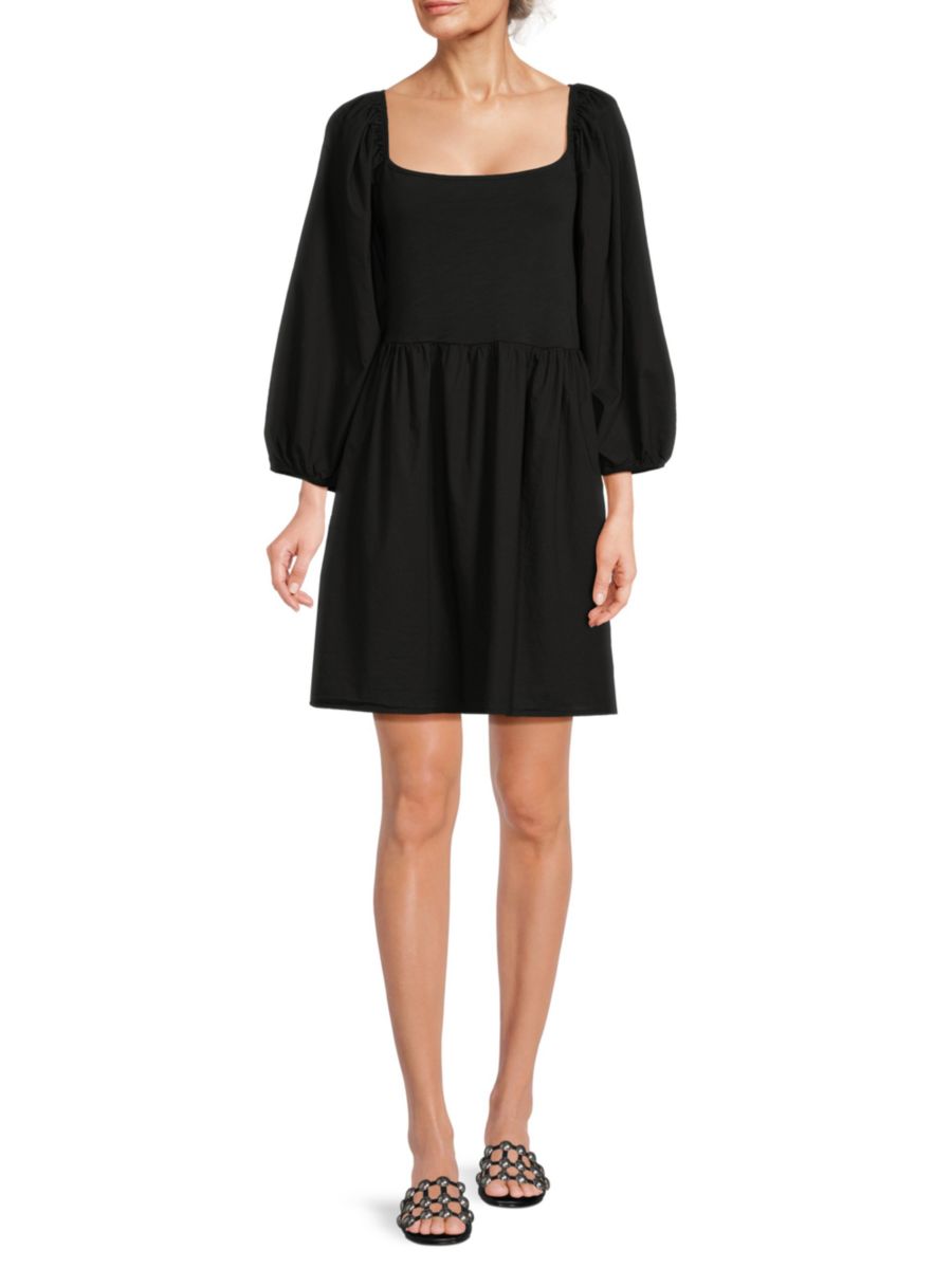 

Мини-платье Heddie Squareneck Babydoll Nation LTD, цвет Jet Black