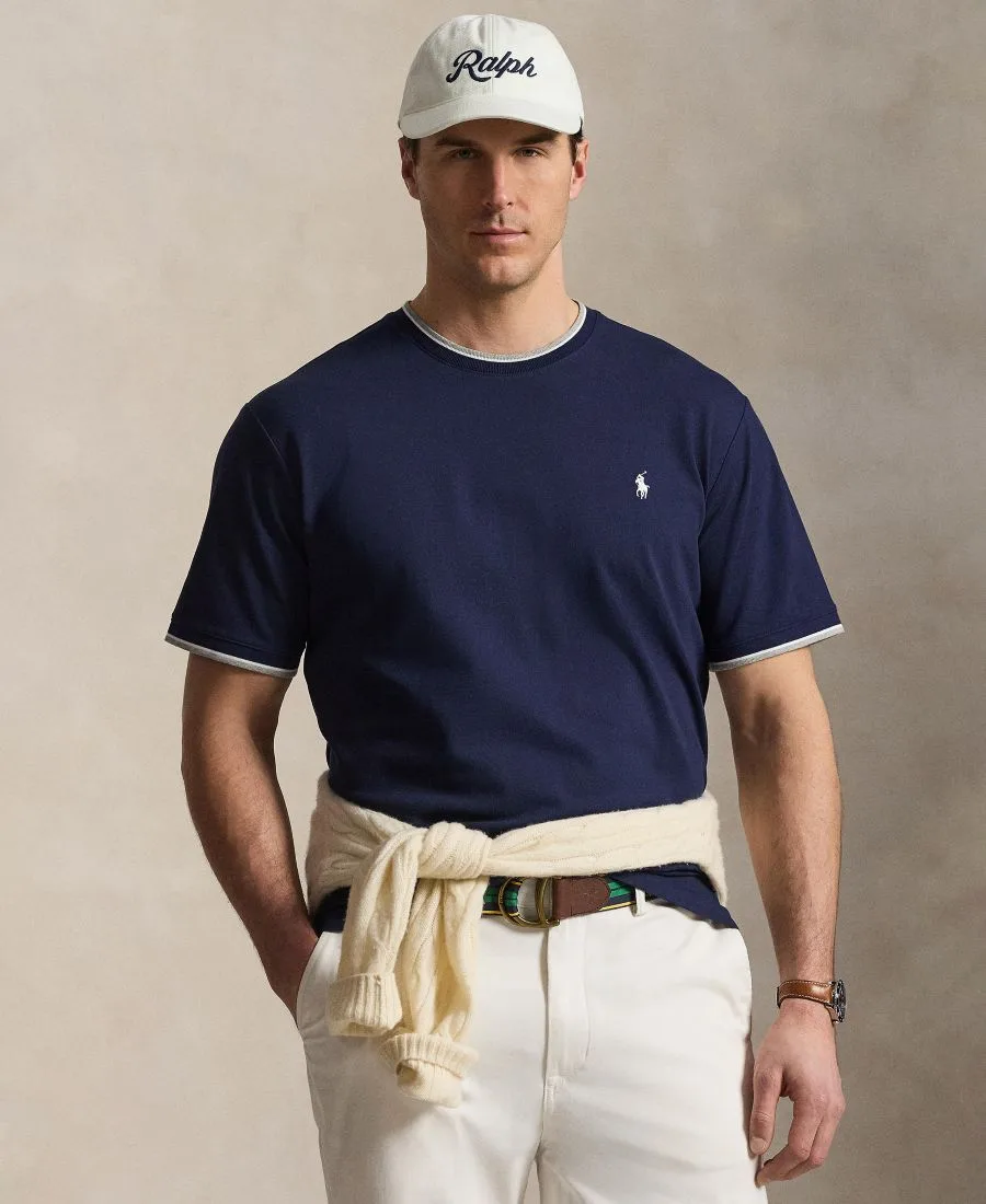 Мужская футболка с круглым вырезом больших размеров Polo Ralph Lauren, newport темно-синий