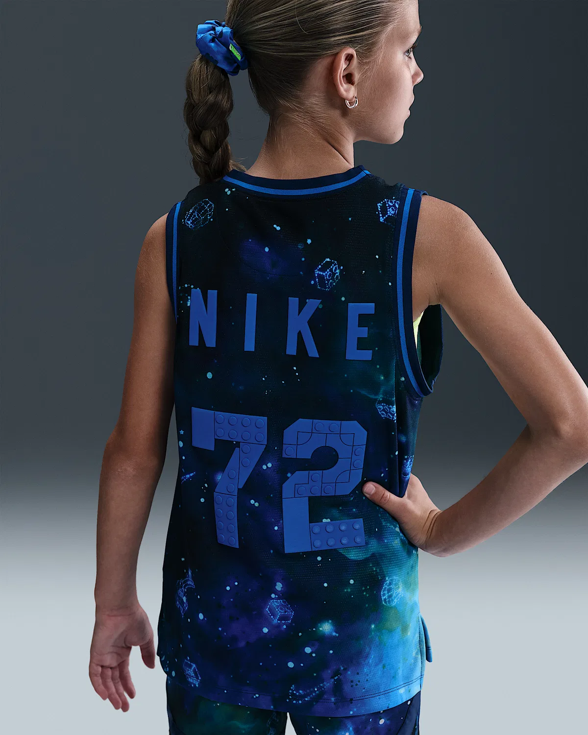 Детская футболка Dri-FIT Nike x LEGO® Collection, Brave Blue/Cobalt Blaze/Cobalt Blaze — фото 4