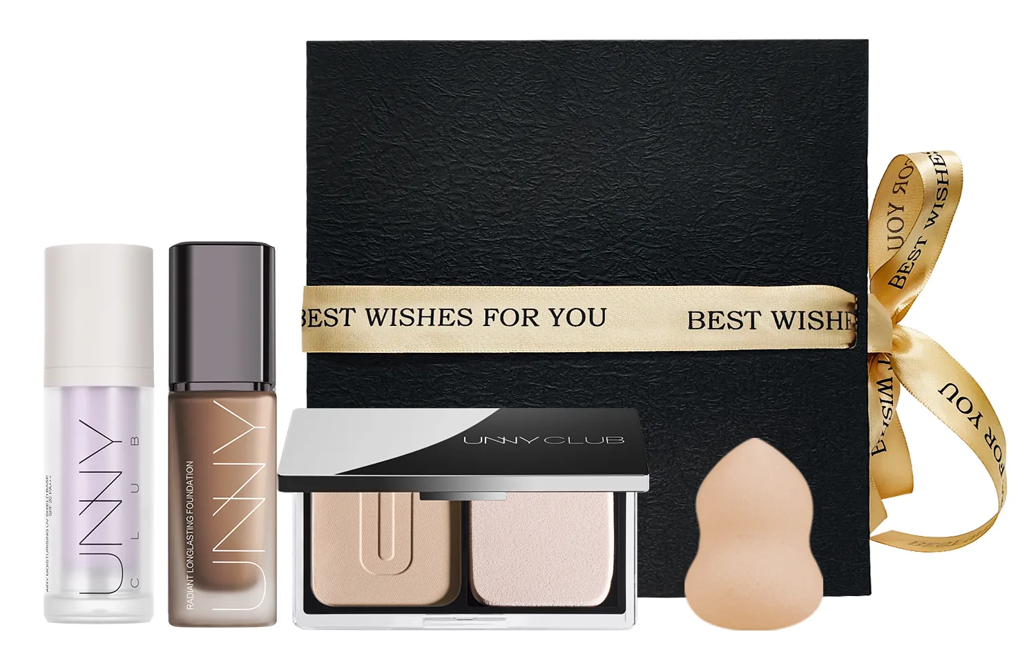 UNNY CLUB Набор косметики для женщин, Gift Box Set (Purple Primer+Oily Skin N01 Natural+02 Natural)