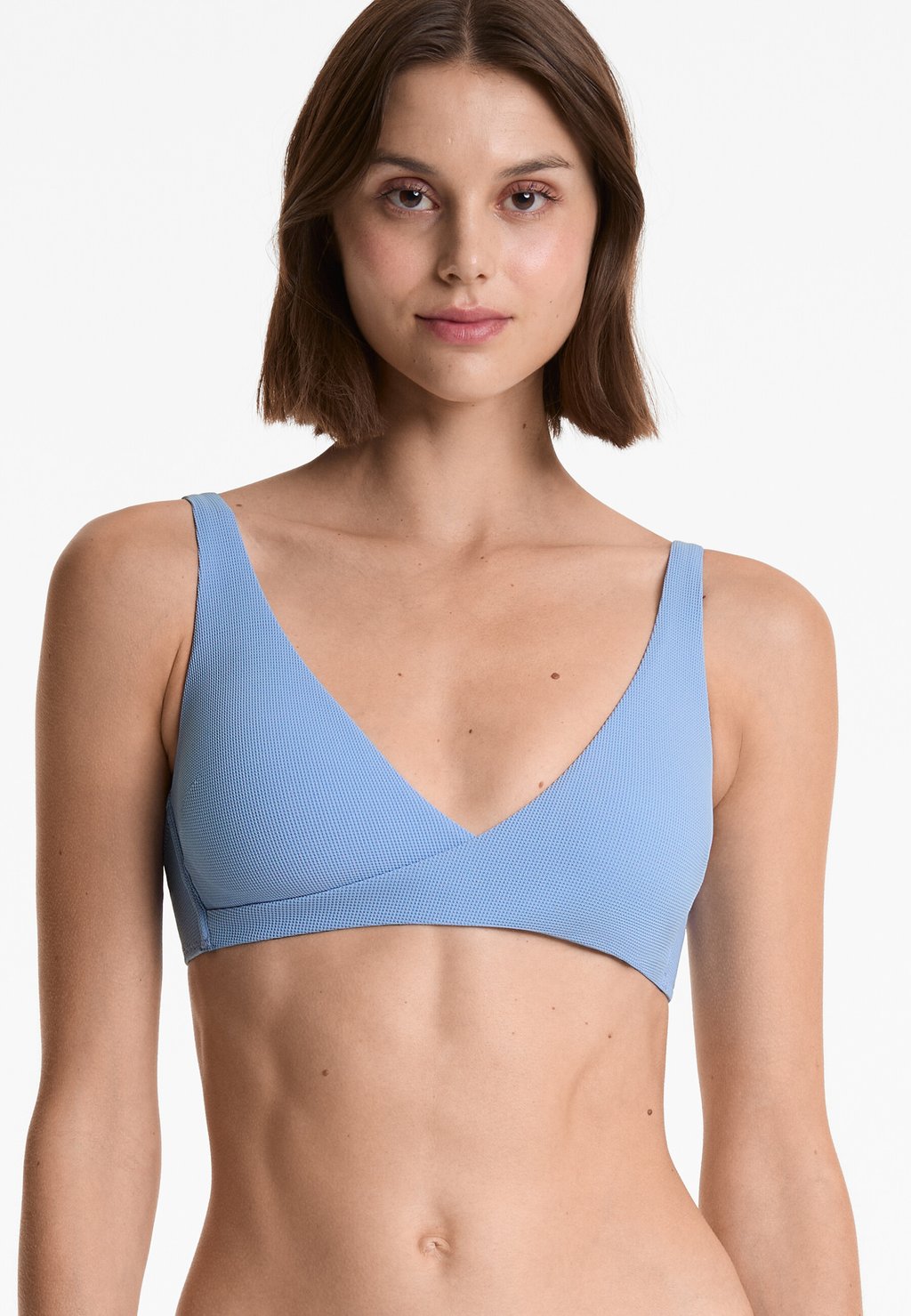 

Верх бикини PIQUÉ CROSSOVER HALTER OYSHO, синий