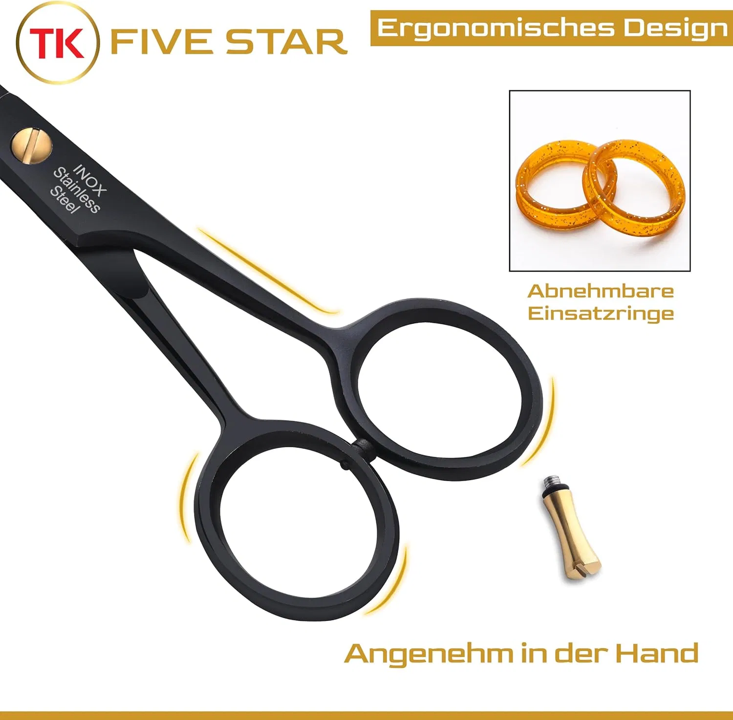 Парикмахерские ножницы «Five Star Midnight Premium» 6.5 дюймов от TK Tk Five Star Solingen — фото 3