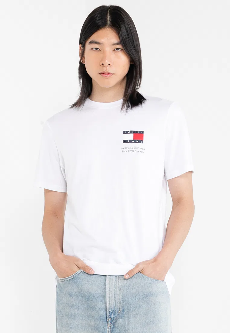 Футболка с принтом флага, Tommy Jeans Tommy Hilfiger, белый