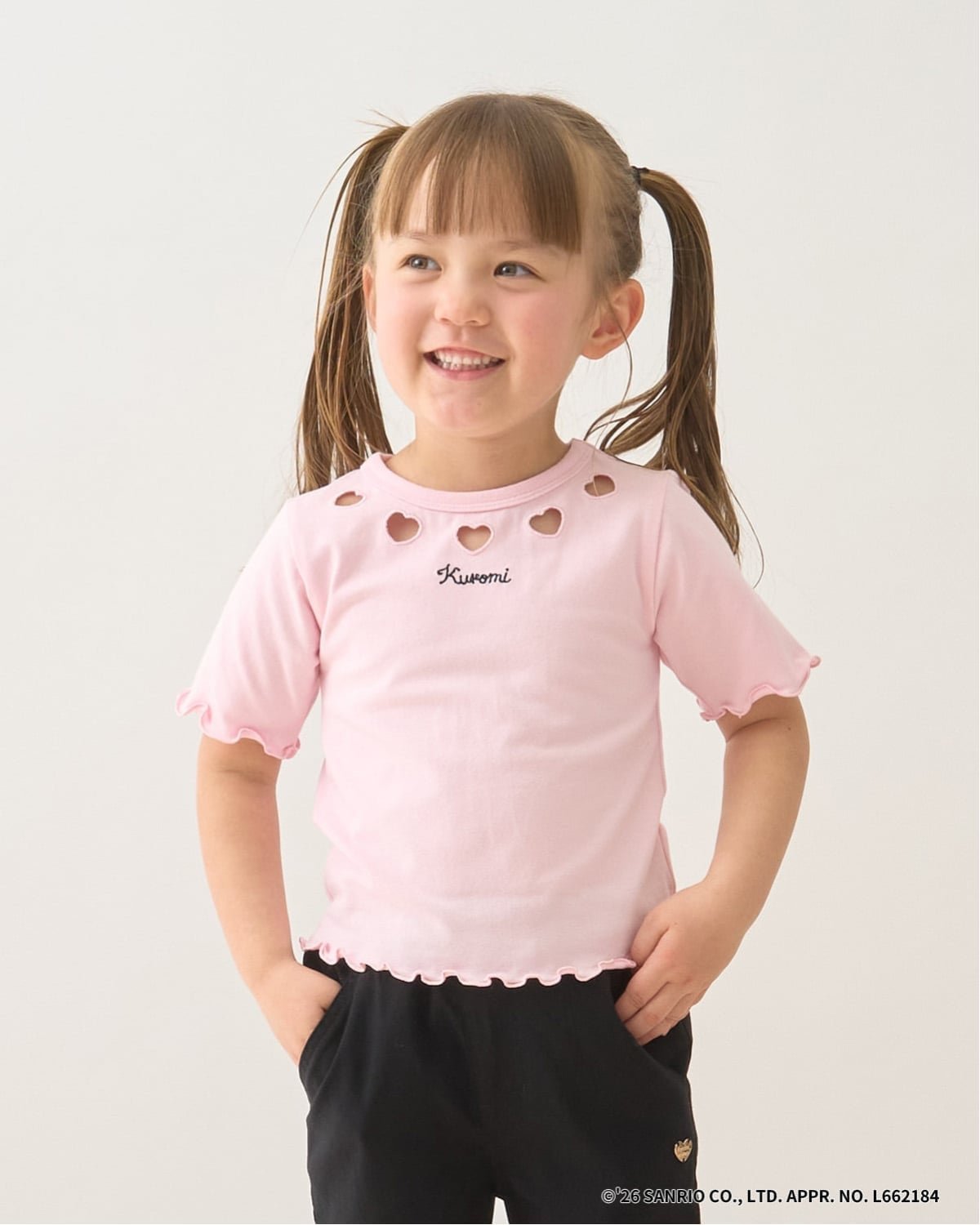 Футболка Cherry Kuromi Heart Lycee mine, Light Pink