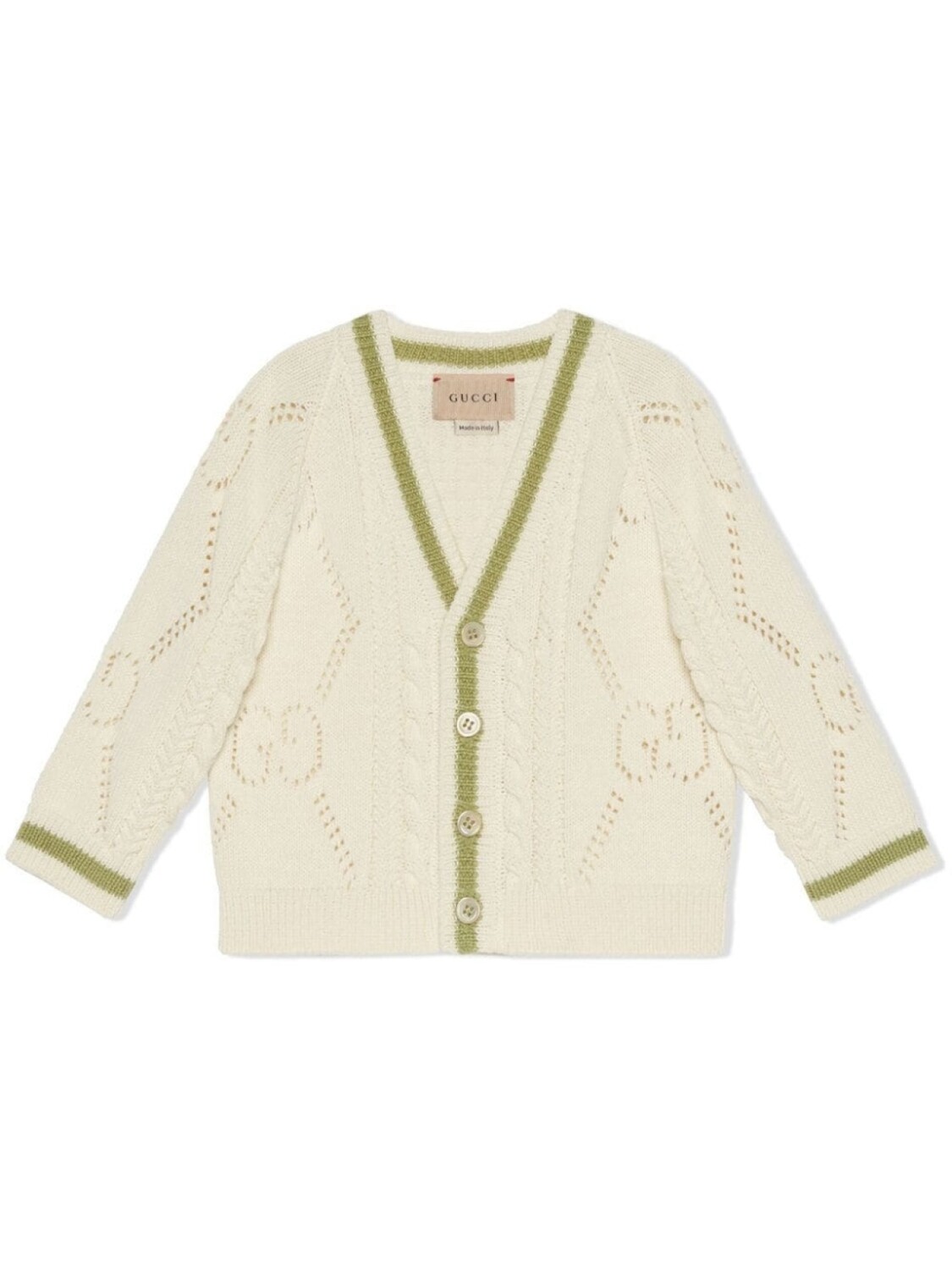 

Gucci Kids кардиган с логотипом GG, белый