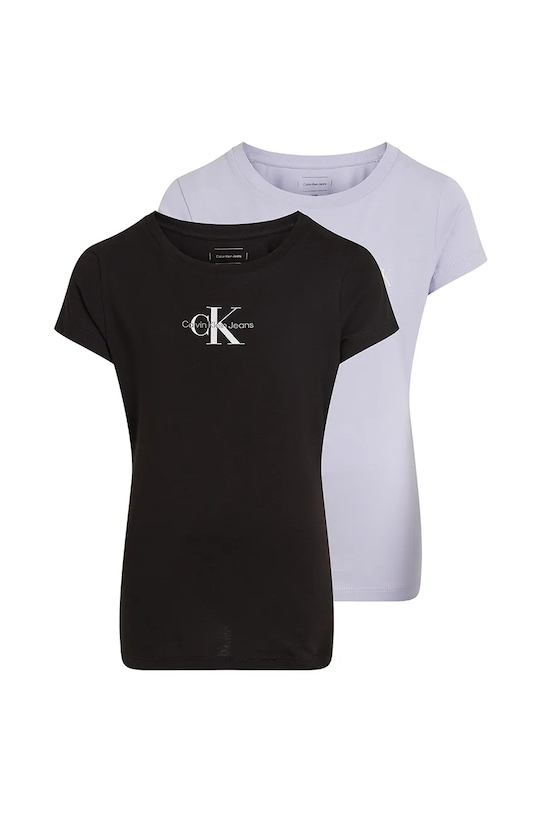 

Хлопковая футболка детская 2 шт Calvin Klein Jeans, черный