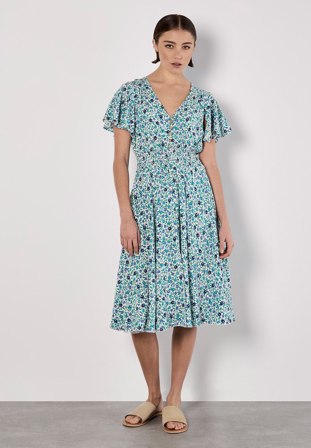 

Повседневное платье DITSY SMOCKED Apricot, синий
