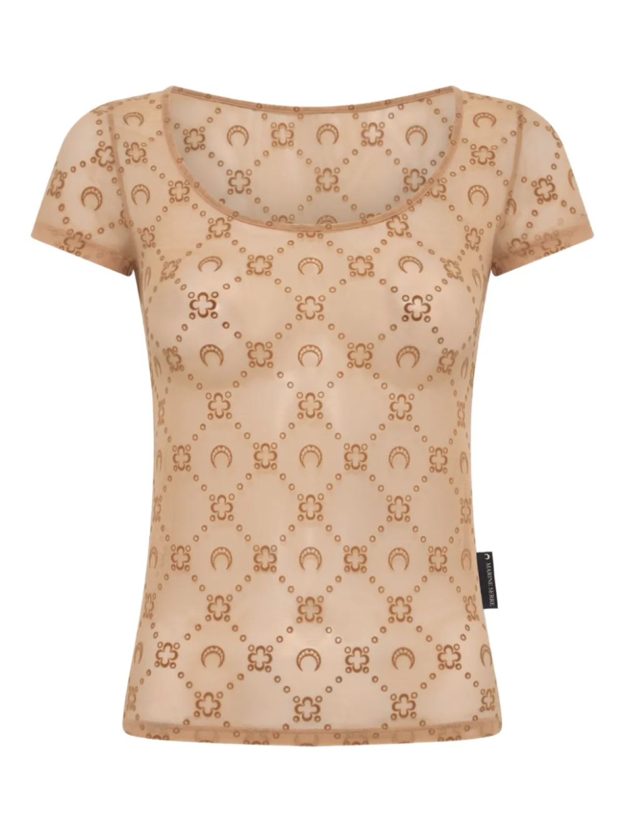 

Футболка Marine Serre mesh flocked top, нейтральный