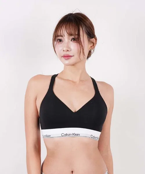 Бюстгальтер без косточек Calvin Klein ICON COTTON MODAL LIFT BRALETTE, чёрный