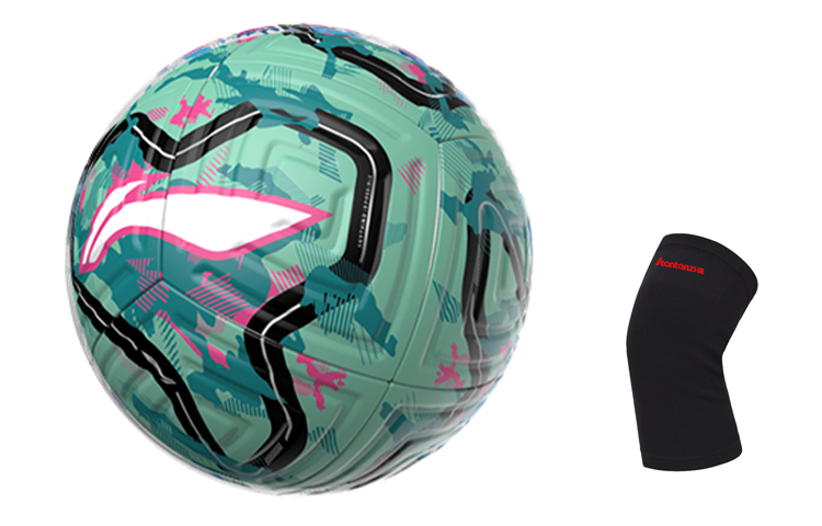 

LINING Размер 5 футбольный мяч TPU бесшовный термосварка Unisex синий зеленый