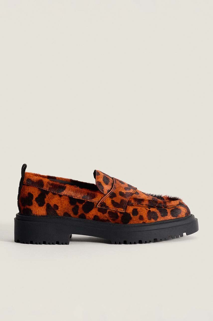 Кожаные мокасины LEOPARD NARANJA Hoff, оранжевый
