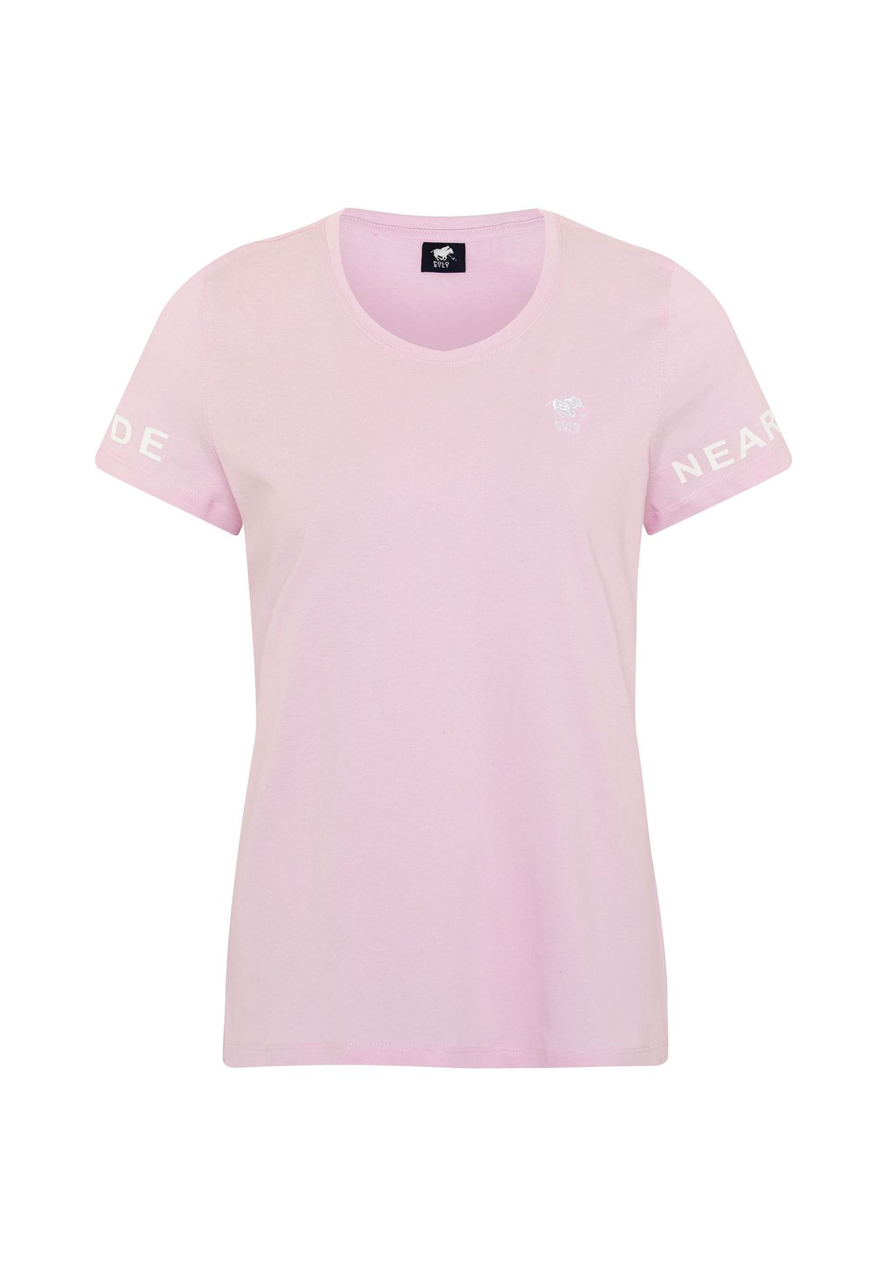 

Футболка с принтованными рукавами POLO SYLT, цвет 13-2806 Pink Lady