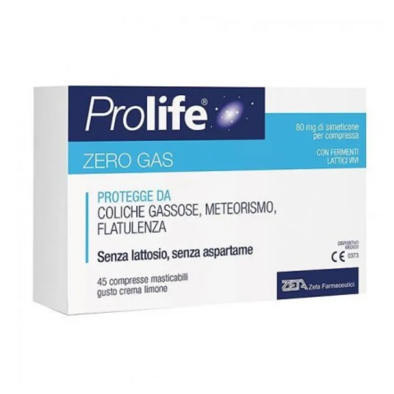 

Жевательные таблетки Prolife Zero Gas 45, добавка при вздутии живота