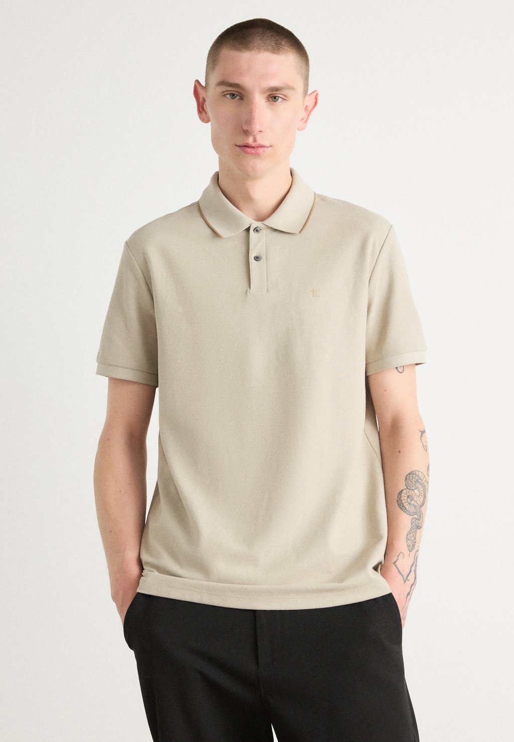 

Рубашка поло REFINED TIPPED CLASSIC Calvin Klein, бежевый