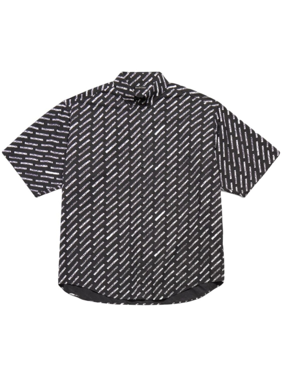 

Balenciaga рубашка Stencil с короткими рукавами и логотипом, черный