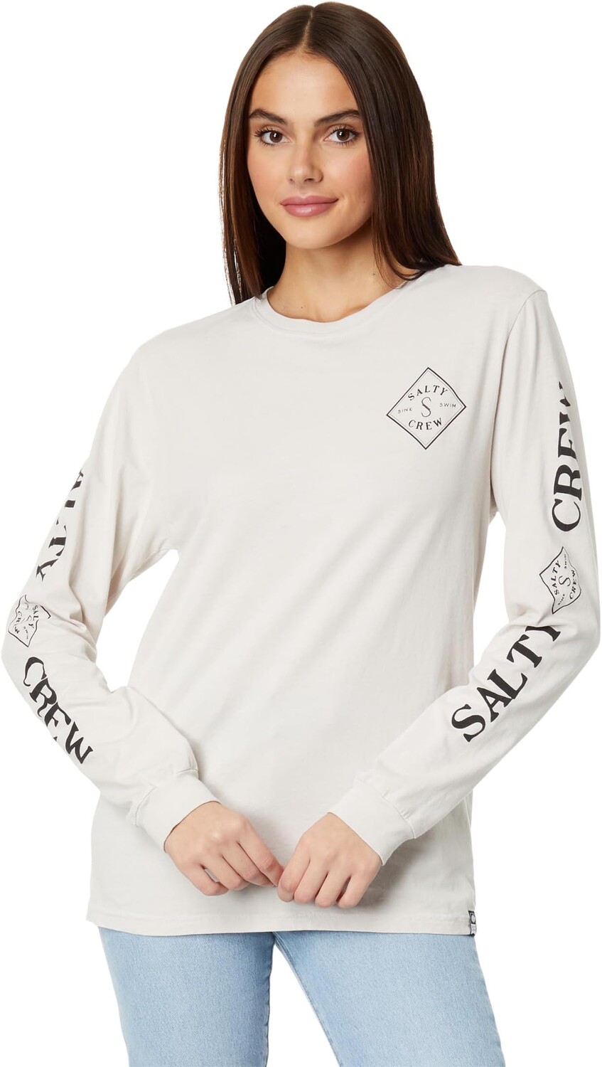 

Футболка бойфренда с длинными рукавами Tippet Salty Crew, цвет Natural