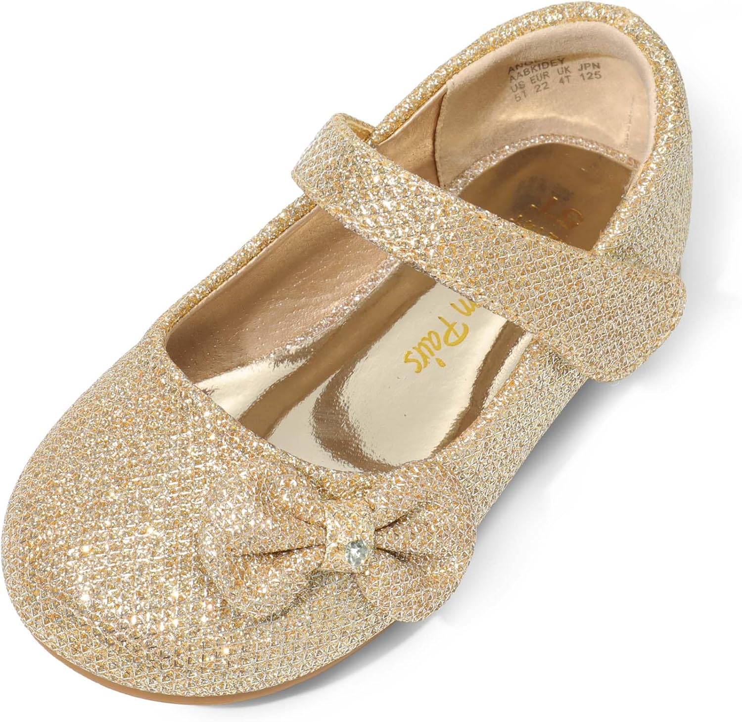 

Туфли для маленьких девочек DREAM PAIRS, модель Mary Jane, балетки с бантиком для школьной формы, золотой