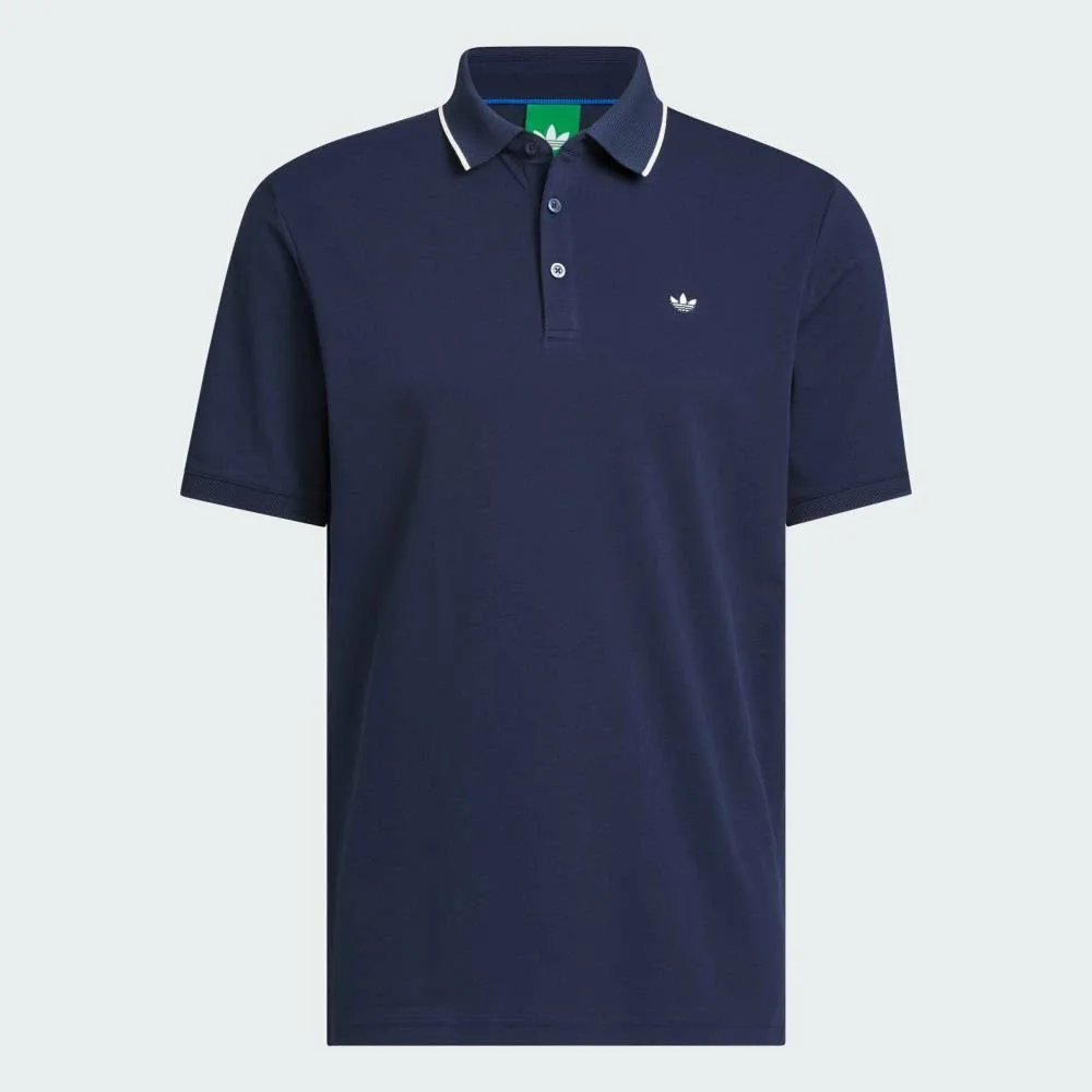 Футболка-поло Twist Knit с одним точечным логотипом и коротким рукавом Adidas, blue — фото 4