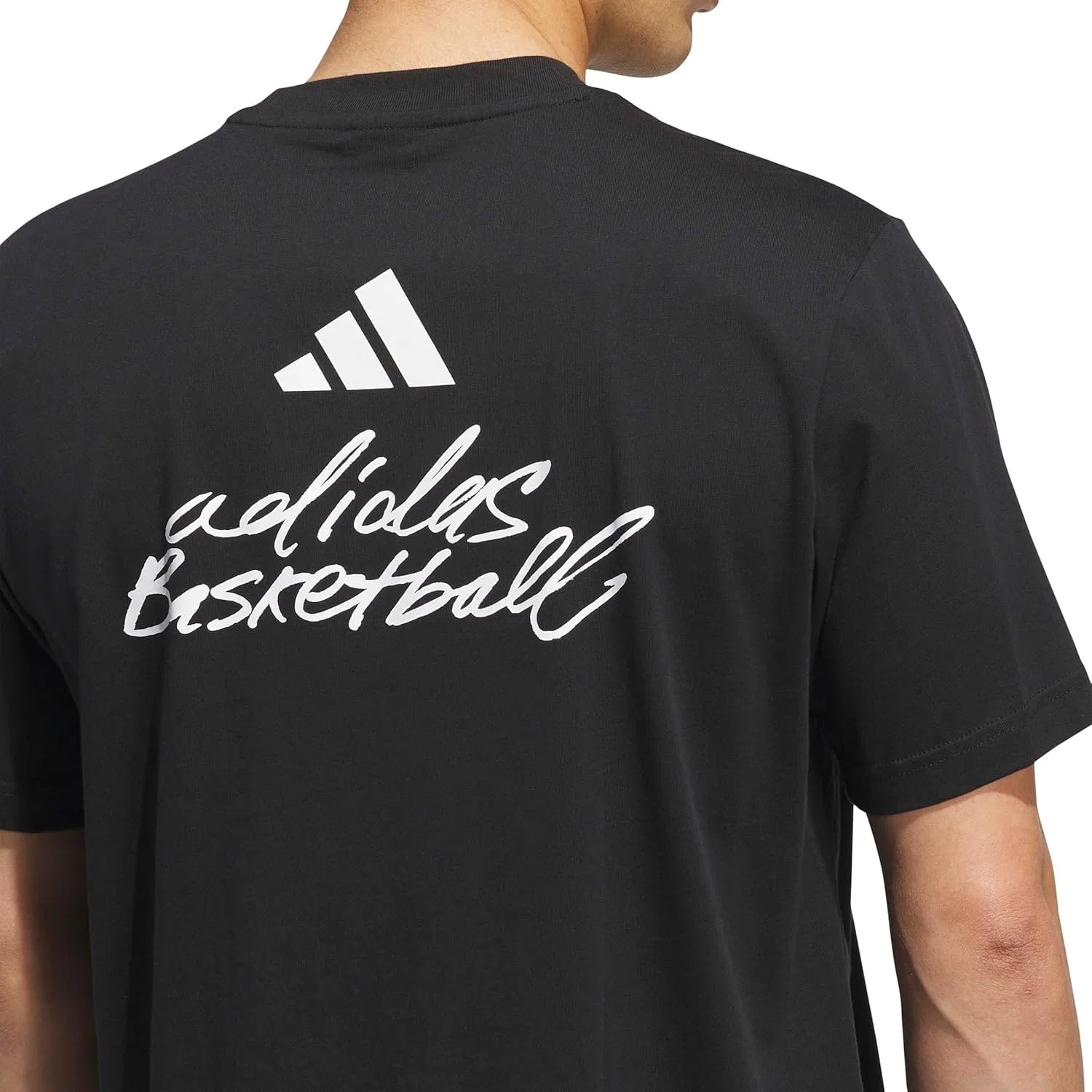 Футболка баскетбольная adidas, Black/White — фото 4