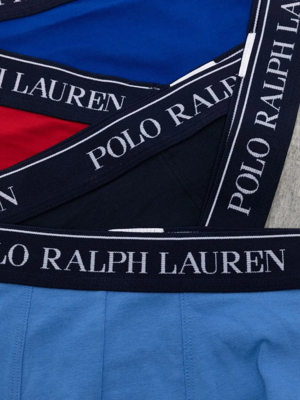 Комплект из пяти трусов-брифов с логотипом Polo Ralph Lauren, синий — фото 4