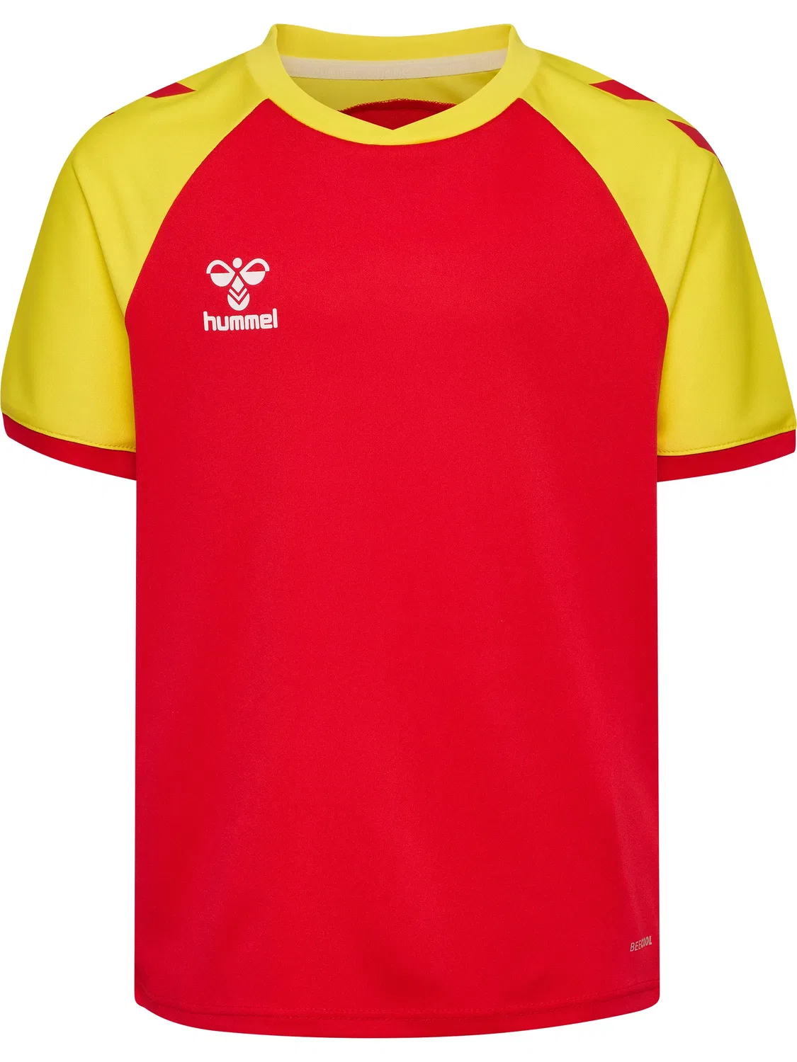 Футболка с реглан-рукавом, Hummel, true red/blazing yellow