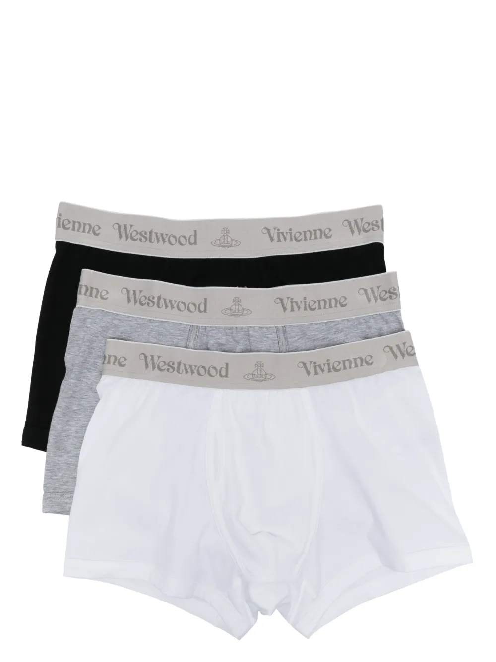

Комплект из трех трусов-брифов Vivienne Westwood, белый