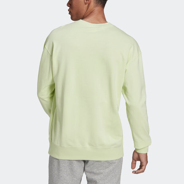 Толстовка Men's adidas Fv Swt Cotton Sports Round Neck Pullover Acid Green, зеленый — фото 4