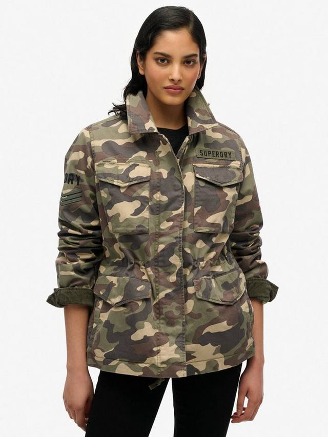 

Куртка Superdry m65 с камуфляжным принтом, разноцветный