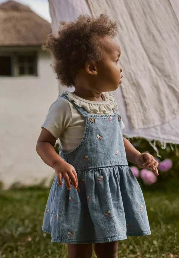 Платье джинсовое Lil' Atelier, medium blue denim, голубой деним