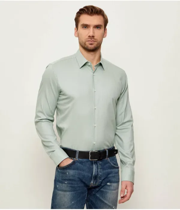 H-Hank-S-Kent-C1-232 футболка slim fit Boss, зеленый