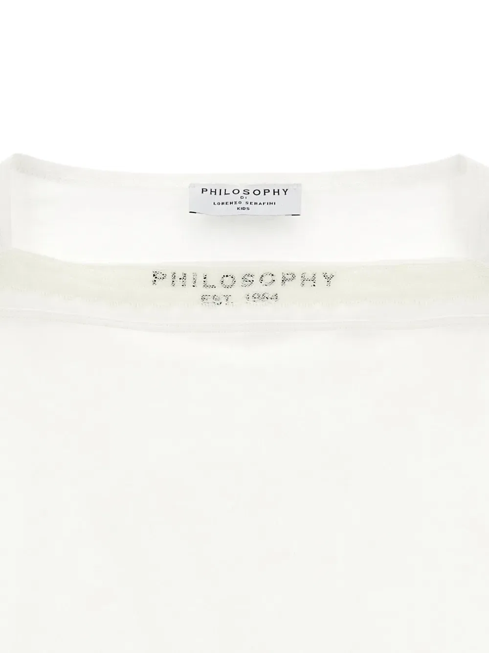 Топ с принтом логотипа Philosophy Di Lorenzo Serafini Kids, белый — фото 3