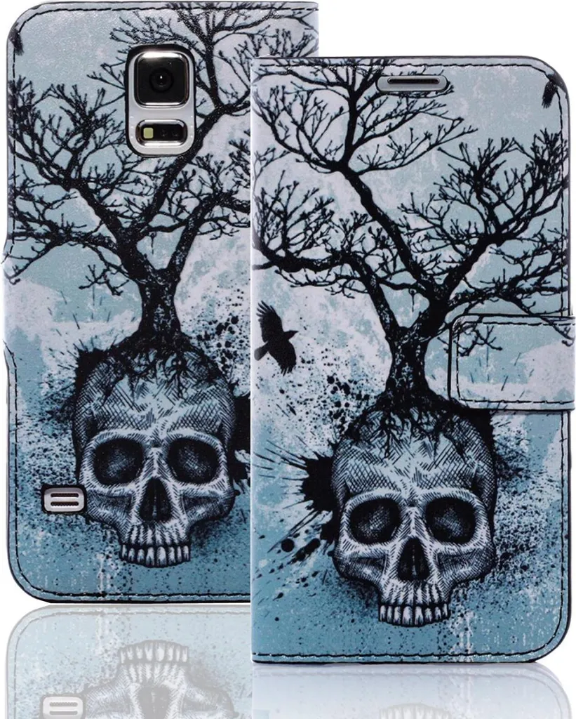 

Чехол для Sony Xperia M2 / Xperia M2 Dual Bookstyle Skull QBY-009 Numerva