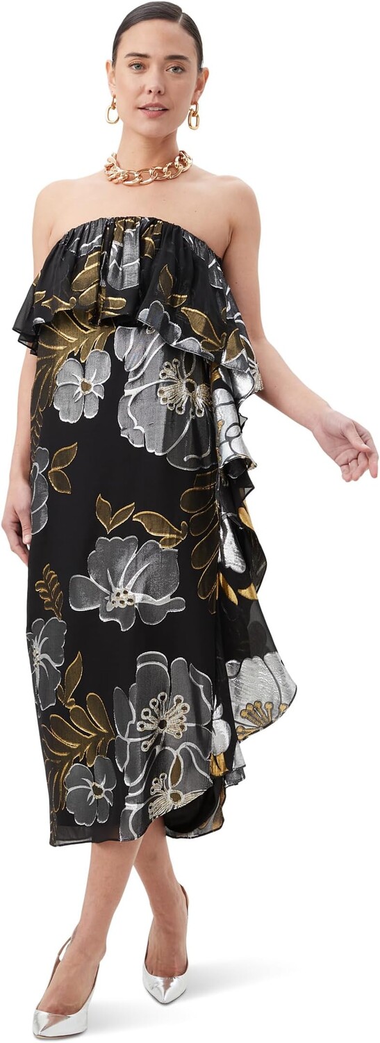 

Платье Itsuki Dress Trina Turk, цвет Black/Metallic