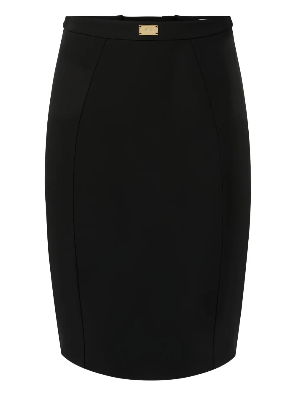 

Мини-юбка с перекрестным дизайном и фирменной табличкой с логотипом Elisabetta Franchi, черный