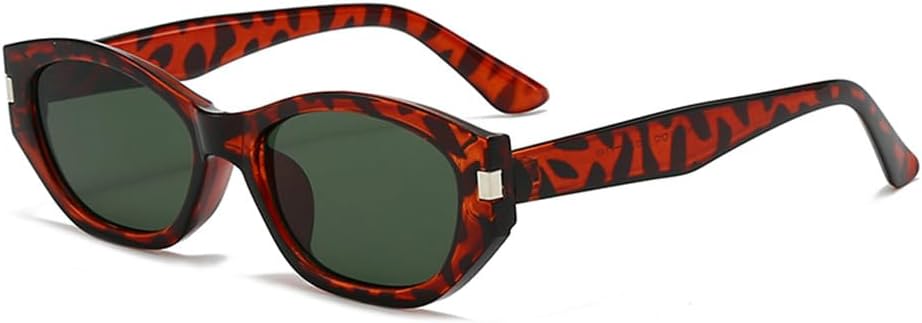 

Модные солнцезащитные очки «кошачий глаз» в винтажном стиле для женщин, овальная оправа, маленькая оправа, индивидуальный стиль, простые солнцезащитные очки KTUCN, Demi Green