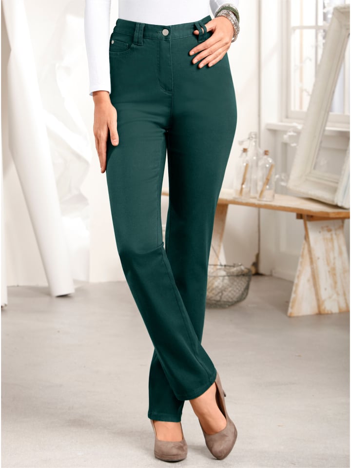 

Sieh an! Эластичные брюки цвета еловой зелени