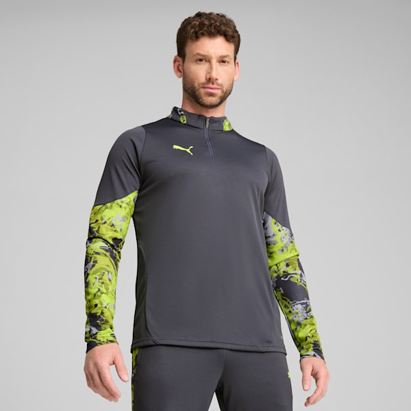 

Мужская футболка с застежкой-молнией на четверть дюйма Individualcup Puma, серый