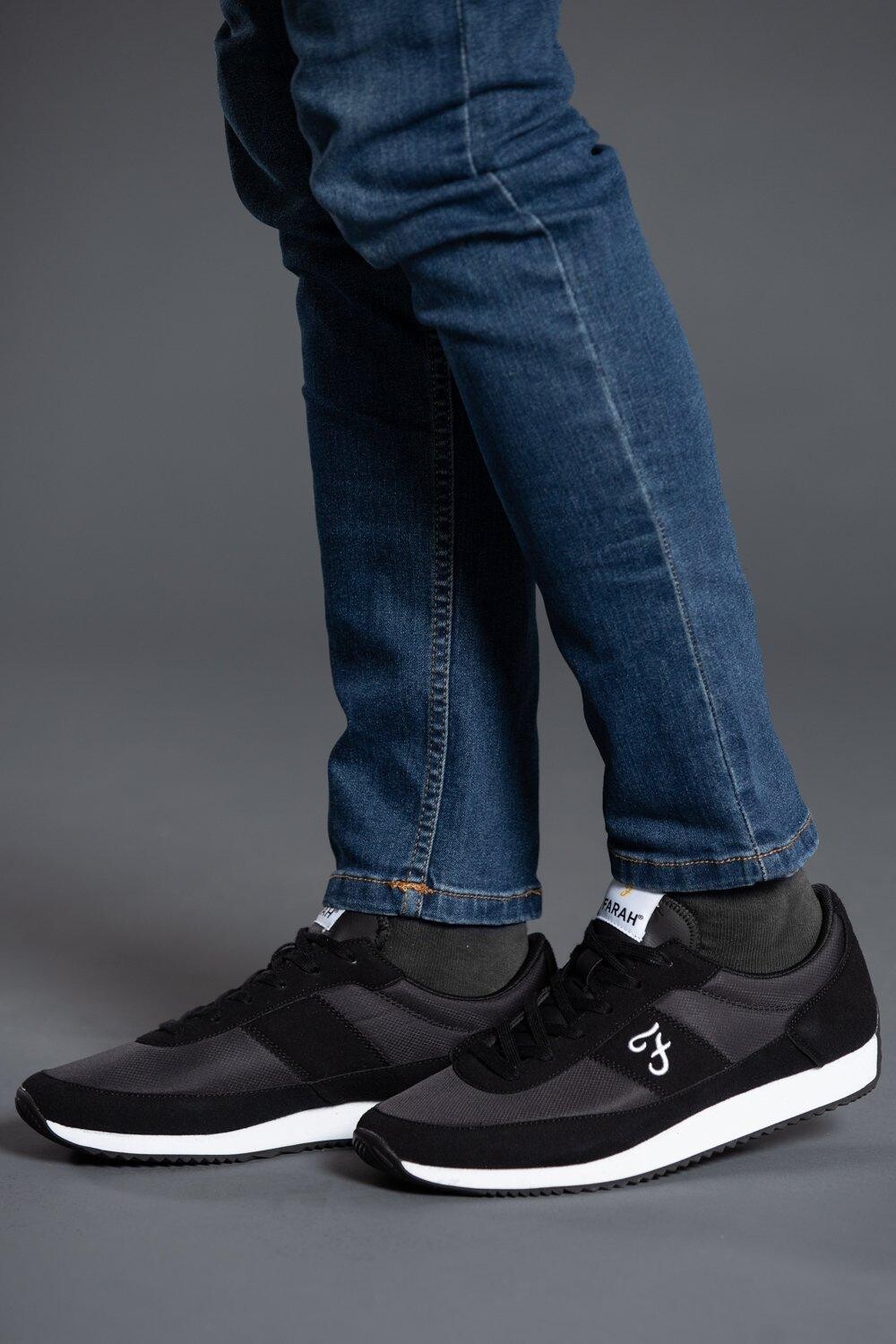 

Кроссовки 'Leon' Casual Lace Up Trainers Farah Footwear, черный