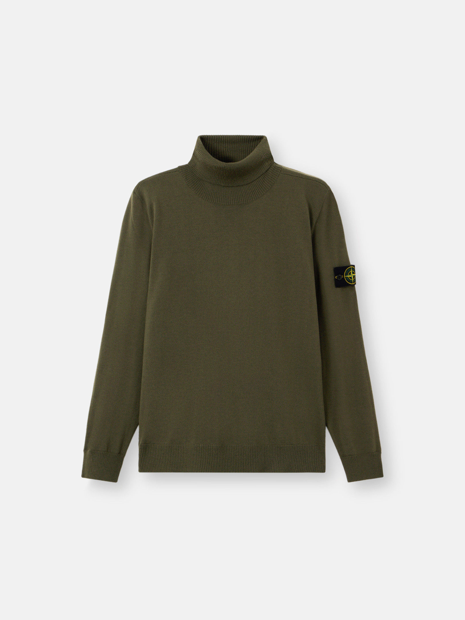 

Водолазка с ребристыми краями Stone Island 5100025 LIGHT RWS PURE WOOL, Military Green